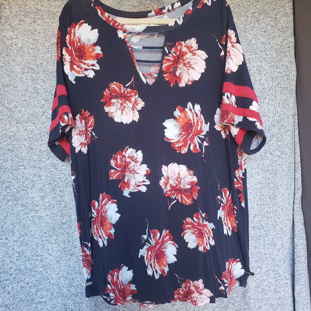 Maurices Womens 3/4 Sleeve Baseball Tee Shirt 2x